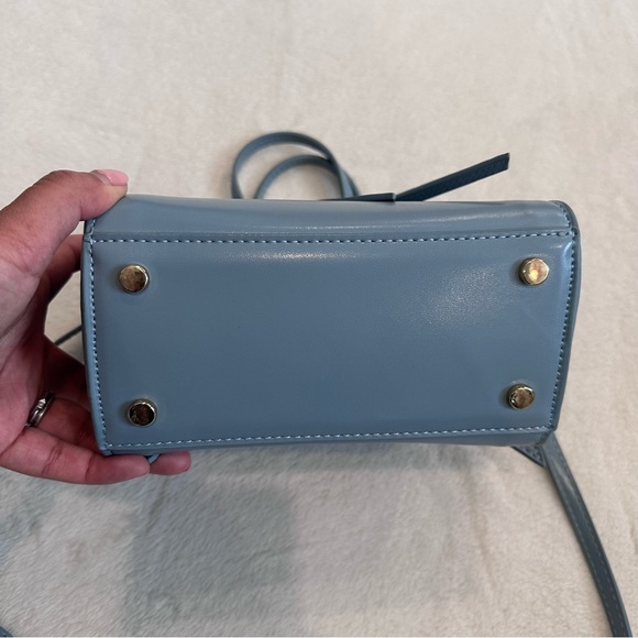 Like New! Zara Knotted Mini City Bag in Light Blue - Picture 10 of 14